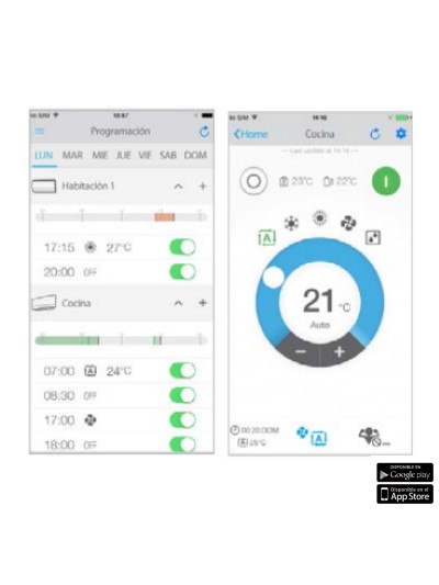 CONTROL ONLINE CONTROLLER DAIKIN y Control vía App